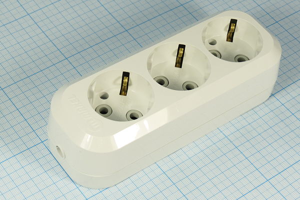 гн пит AC CEE7/4x3\\16/250\каб\\бел\\розеточн.блок