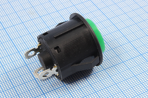 ПКн\ 12\10\SPST\d22\чер\ILзел\\3T\KA22-11-12V-BR\-1