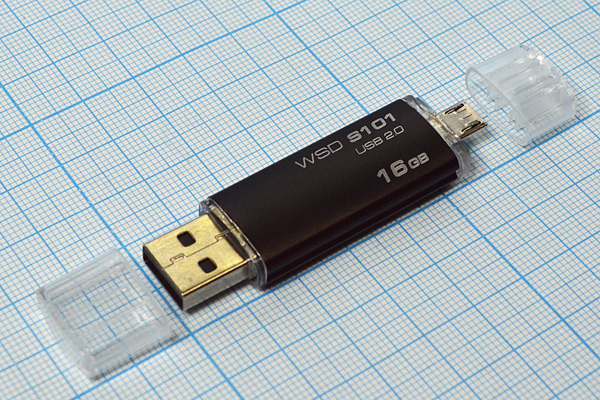 флеш память\16GB\USB 2.0/microUSB B\\\WSD S101