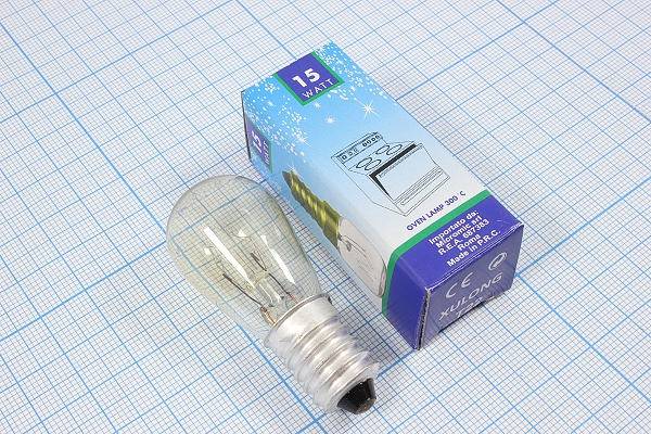 Л 220В\E14\ 15Вт\\180лм\23x55\ЛН\\для духовок