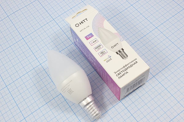 Л 220В\E14\  9Вт\6500К\870лм\37x 96\СД\PL-C35\