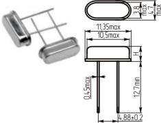Кварцевый резонатор в усеченном корпусе HC49S